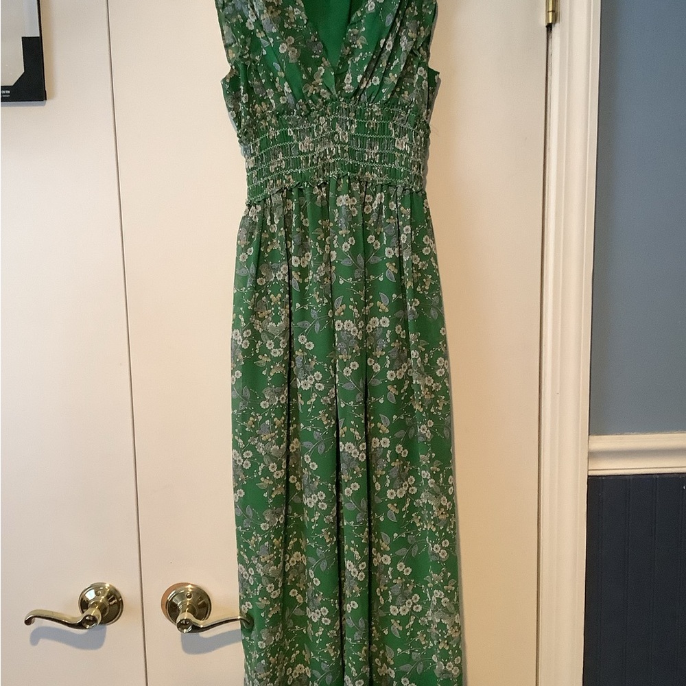 Floral Green Maxi Dress